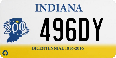 IN license plate 496DY