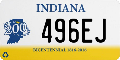 IN license plate 496EJ