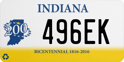 IN license plate 496EK