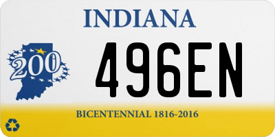 IN license plate 496EN