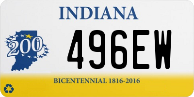 IN license plate 496EW