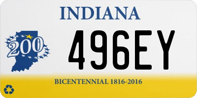 IN license plate 496EY