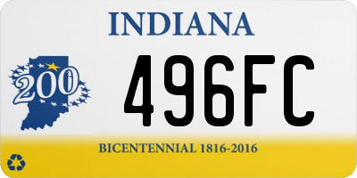 IN license plate 496FC