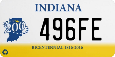 IN license plate 496FE