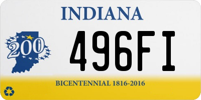 IN license plate 496FI