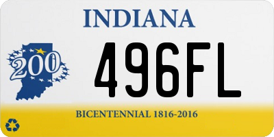 IN license plate 496FL