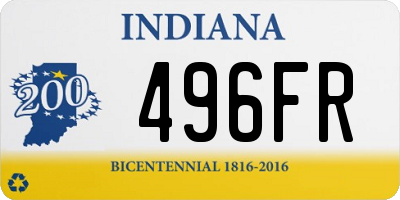 IN license plate 496FR