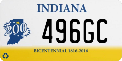 IN license plate 496GC