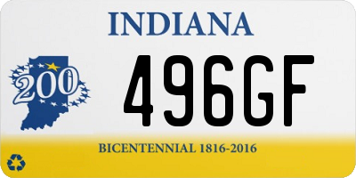 IN license plate 496GF