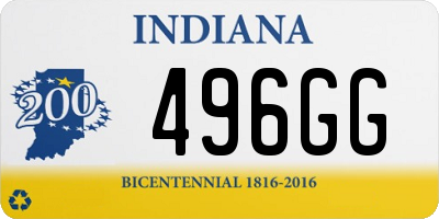 IN license plate 496GG