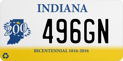 IN license plate 496GN