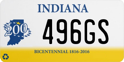 IN license plate 496GS
