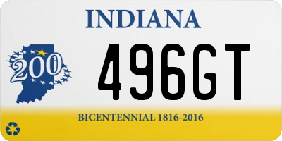 IN license plate 496GT