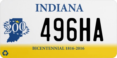 IN license plate 496HA