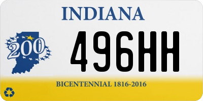 IN license plate 496HH