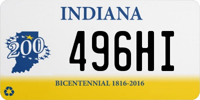 IN license plate 496HI
