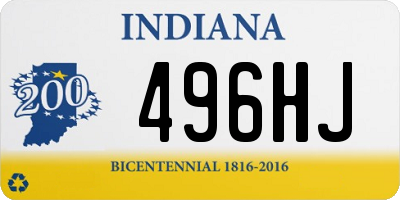 IN license plate 496HJ