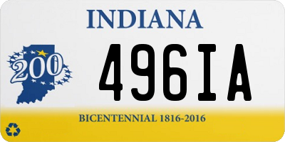 IN license plate 496IA