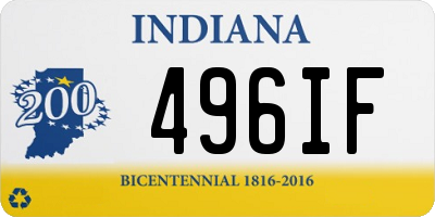 IN license plate 496IF