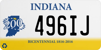 IN license plate 496IJ