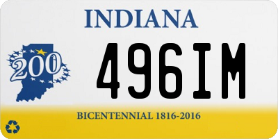 IN license plate 496IM