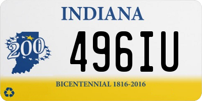 IN license plate 496IU