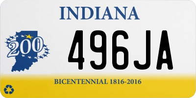 IN license plate 496JA