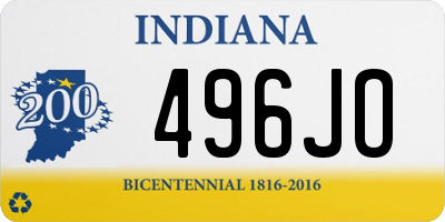 IN license plate 496JO