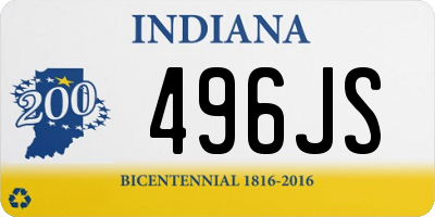 IN license plate 496JS