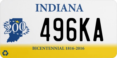 IN license plate 496KA