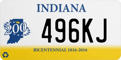 IN license plate 496KJ