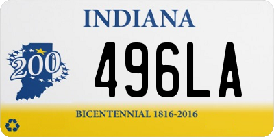 IN license plate 496LA