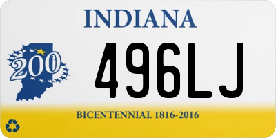 IN license plate 496LJ
