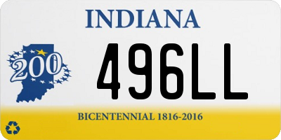 IN license plate 496LL