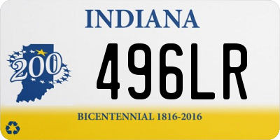 IN license plate 496LR