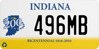 IN license plate 496MB