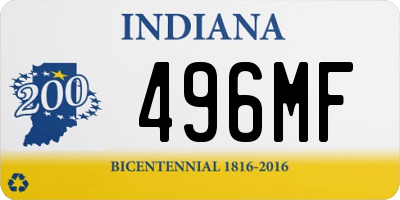 IN license plate 496MF