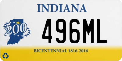 IN license plate 496ML