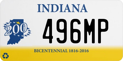 IN license plate 496MP