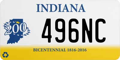 IN license plate 496NC