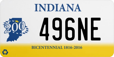 IN license plate 496NE