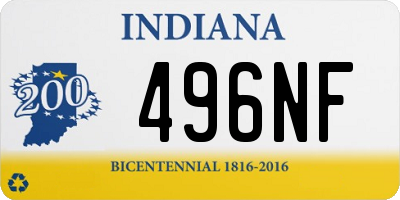 IN license plate 496NF