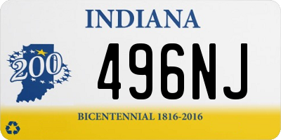 IN license plate 496NJ