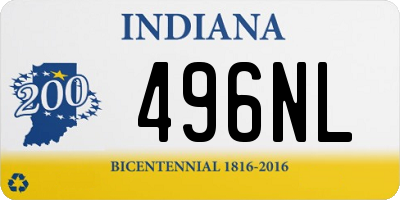 IN license plate 496NL