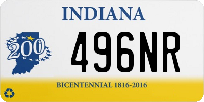 IN license plate 496NR