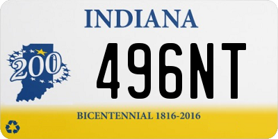 IN license plate 496NT