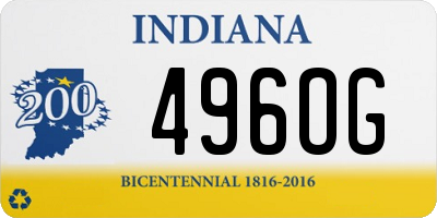 IN license plate 496OG