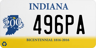 IN license plate 496PA