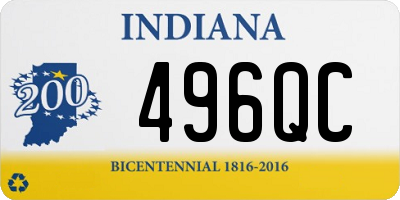 IN license plate 496QC