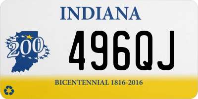 IN license plate 496QJ